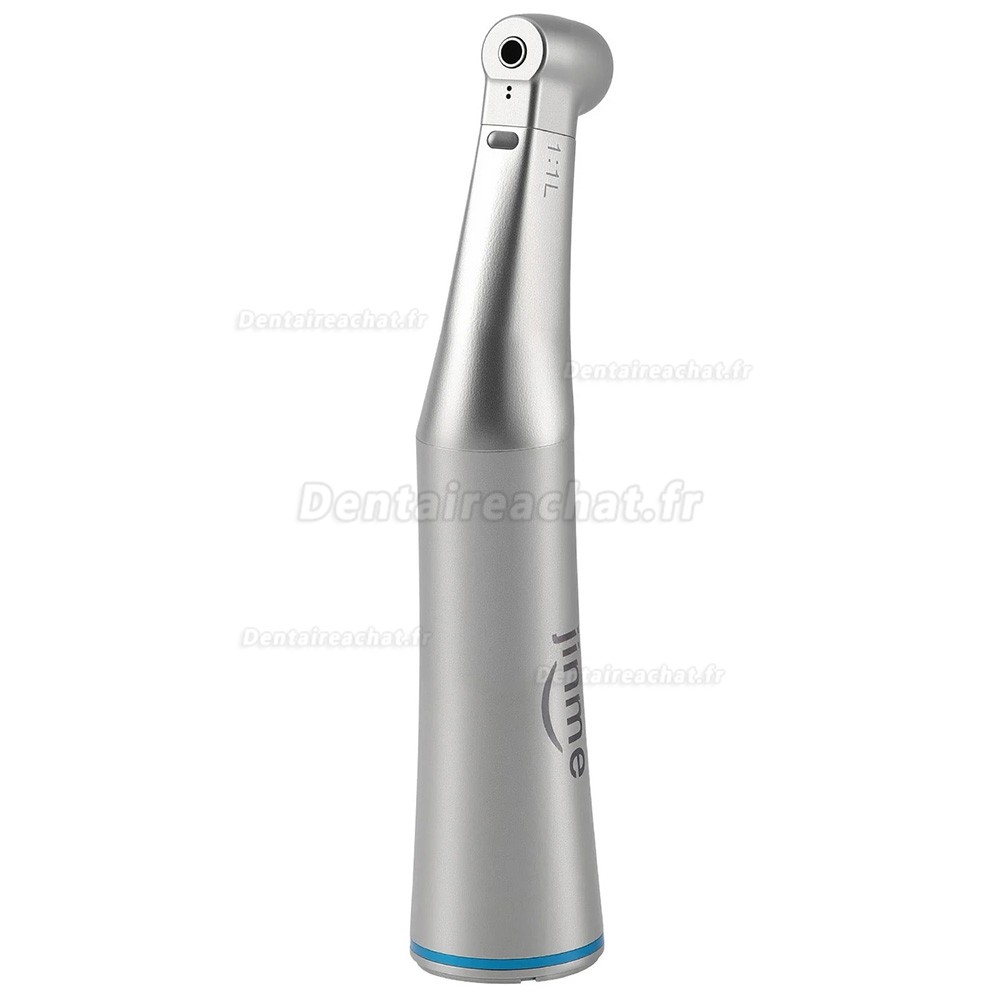 Pi&egrave;ce &agrave; main contre-angle bague bleu dentaire Jinme W11L avec fibre optique et spray interne